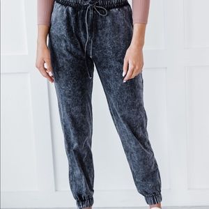 Zenana Full Size Run Mineral Wash Drawstring Joggers
